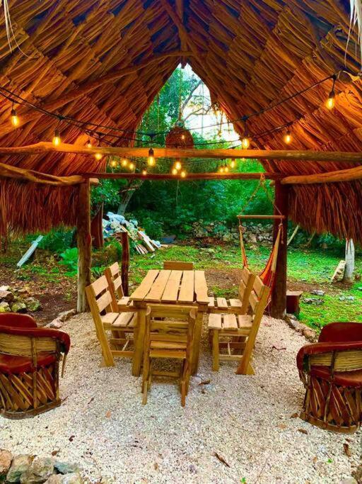Encantadora Villa Maya Tradicional En Rancho Agroecologico Tzucacab Luaran gambar